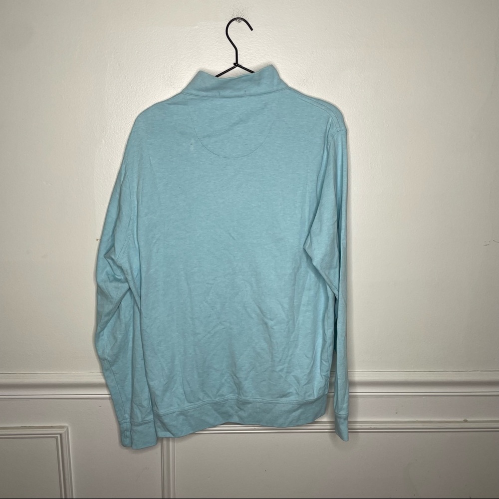 Peter Millar Light Blue 100% Cotton 1/4 Zip Pullover Mens M - Picture 3 of 7